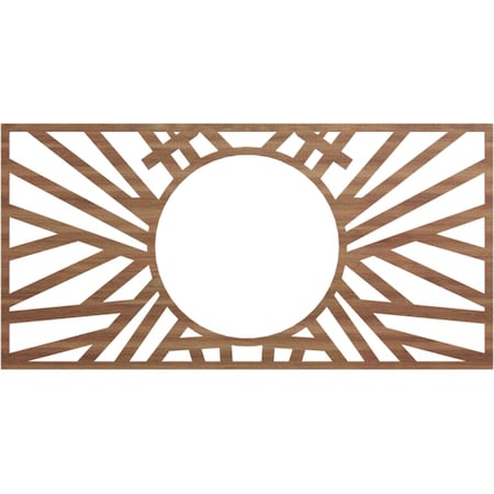 Ekena Millwork Hoover Wood Fretwork Pierced Ceiling Medallion, Walnut, 28"W x 14"H x 10 3/8"ID x 1/4"T CMWP28X14X0250HOWA